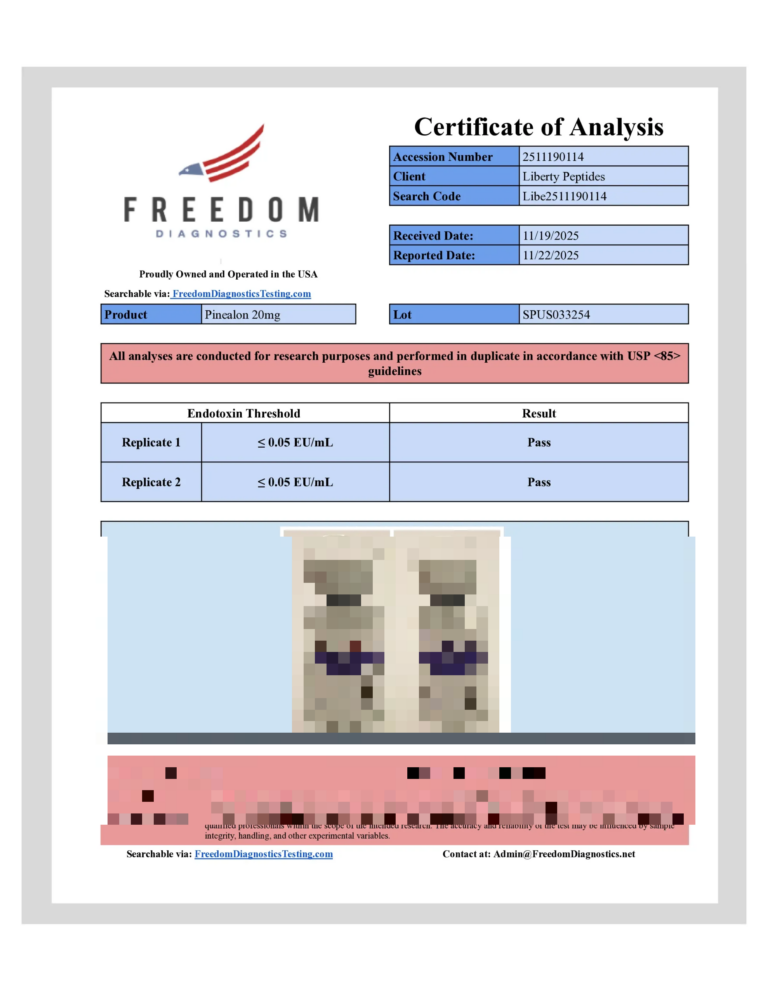 pinealon 20mg COA — Report 02